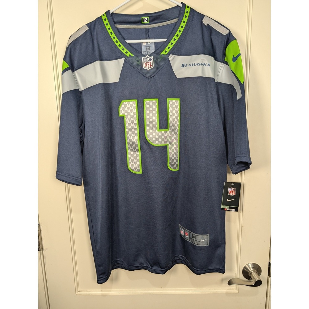 Nike Seattle Seahawks DK Metcalf #14 NFL Jersey Navy Blue Mens Medium New